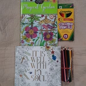 Adult Coloring Books w/pencils
